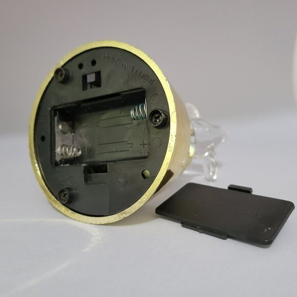 Controlled Bubble Glass Elephant Musical Colored Lights Gold Pedestal - Picture 8 of 11